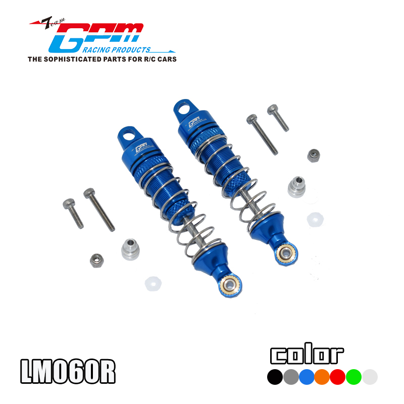 ALUMINUM REAR SPRING DAMPERS SHOCKS (60MM) LM060R FOR LOSI 1/18 Mini-T 2.0 2WD Stadium Truck